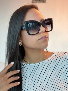 Dita Telemaker Women’s Oversized Black Gradient Sunglasses